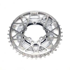 Lekkie | 40T Edelstahl Kettenblatt und Motor Hülle Set für Bafang BBS01 BBS02 NEU - Silber-Silber