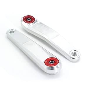 Lekkie | Pedalarme Left Offset Square Drive 170mm V2.1 - Silber-Rot