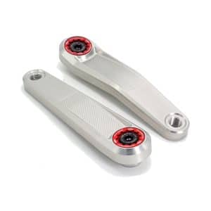 Lekkie | Pedalarme Left Offset Square Drive 170mm V3.1 - Silber-Rot